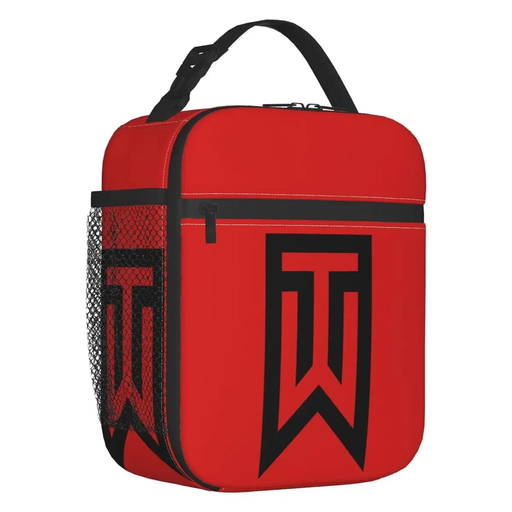 Custom Golf Logo Reusable Lunch Bag Warm Cooler Insulated Lunch Box with Pocket for Men Women Student School Trip Picnic