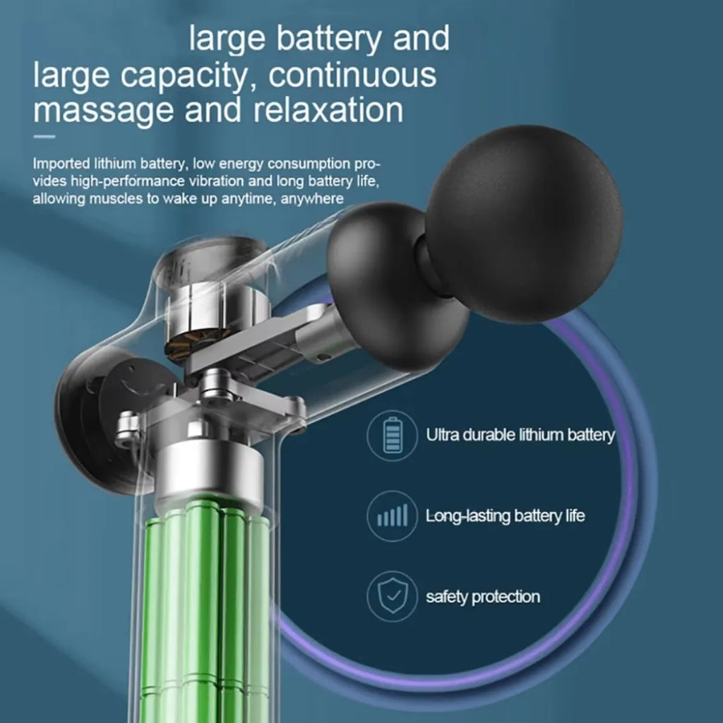 Deep Muscle Massage Gun Portable, Fascia Vibration Gun for Body Neck Back Relaxation, Fitness Slimming Tool