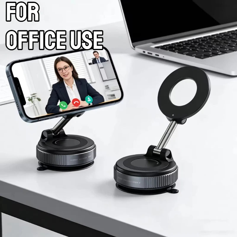 Vacuum Magnet Bracket Upgraded Version Multi-angles Adjustment Strong Magnetic Suck Design Foldable Car Navigation Phone Holder