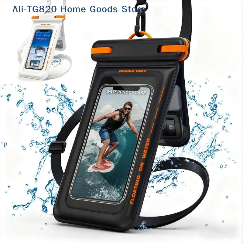 [TG820]Waterproof Phone Pouch Double Space, Floating Waterproof Phone Case With Lanyard For  17 Pro Max 16 15 14 S26 S25