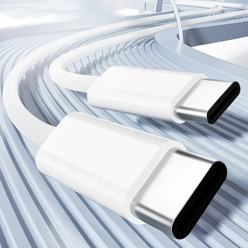 240W Fast Charge 6A USB-C to C Type Cable Cord 1M/2M for iPhone Xiaomi Huawei Samsung - Cellphone Charging Accessory