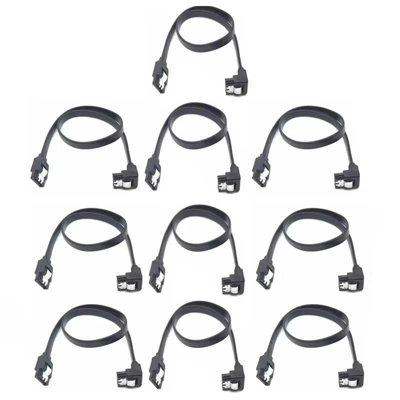 1-10PCS SATA Cable 6Gbps, sata 3 Cable, HDD ssd Data Cable, 7 pin SATA III Cable with Locking Latch for Hard Drives sata HDD/SSD