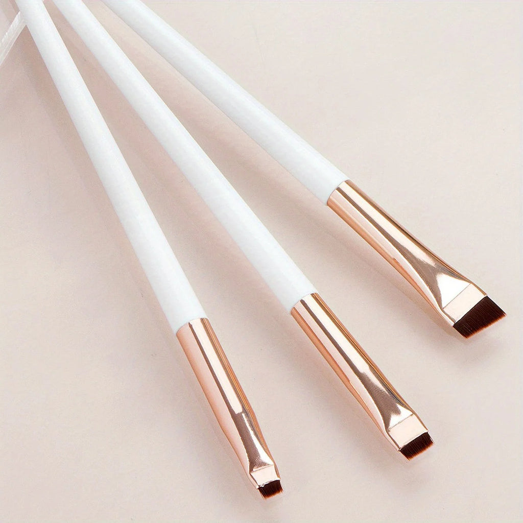 3pcs Makeup Brush Set, Blade Eyeliner Brush Fine Oblique Head Eyebrow Brush Outline Eyeliner Ultra-Thin Eye Shadow Brush Makeup