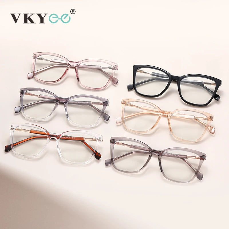 VICKY New Simple Cat's Eye Personalized Design Fashion Anti-Blue Light Reading Glasses Customizable Prescription 27007