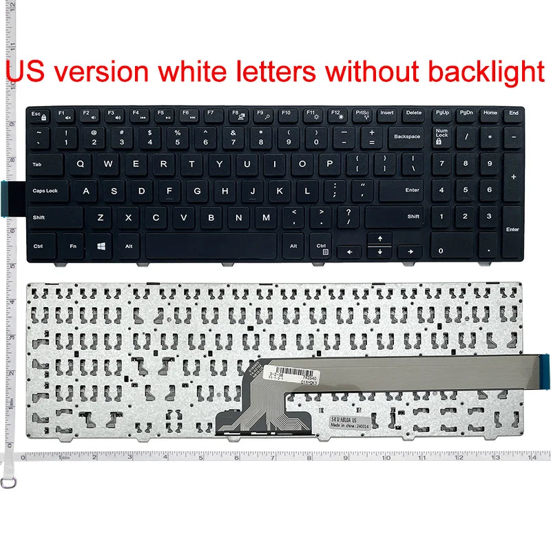 US/UK/SP keyboard For Dell Inspiron 15 3000 5000 3541 3542 3543 5542 3550 3560 3551 3552 3559 3565 3567 3558 5545 5547 5566 5748