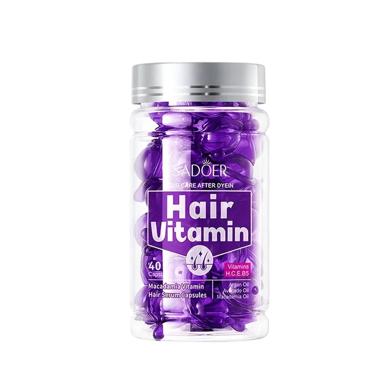 40/80/120pcs Vitamin Hair Care Essence Capsules, Containing Almond Oil, Tea Seed Oil, No-Rinse Conditioner, Hair Care Essential