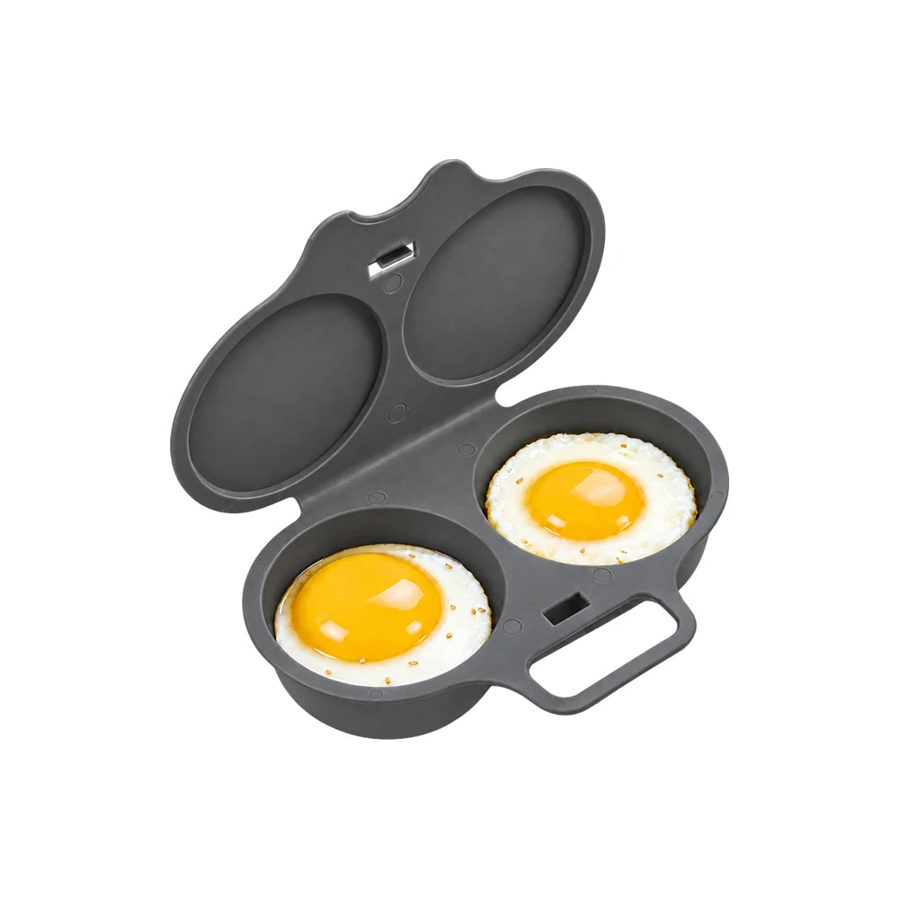Aoifn Food Grades Plastic Microwave Egg Cooker Heat Resistant Kitchen Cooking Mold Egg Fryer Easy To Clean Steamed Egg Box