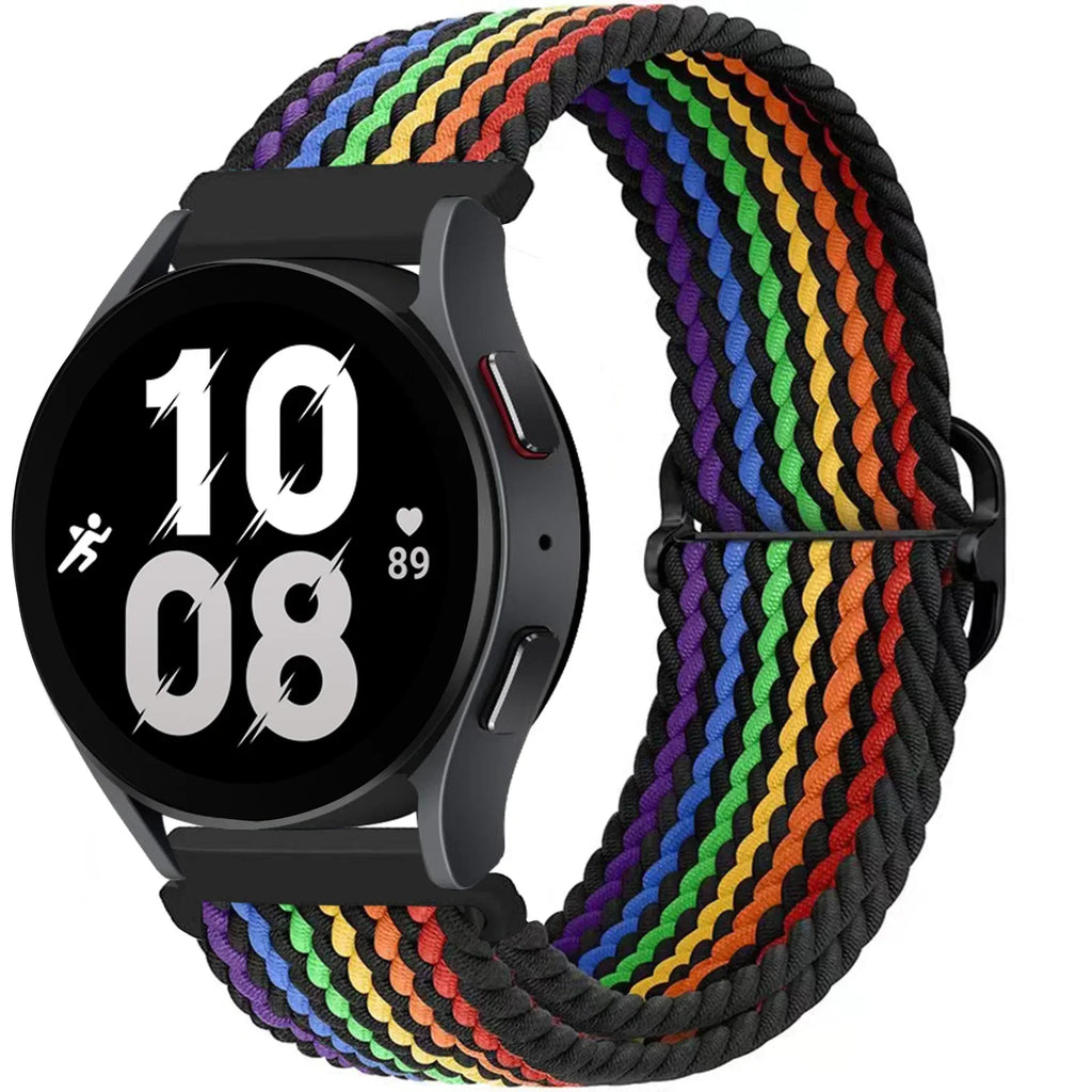 Nylon Strap for Samsung Galaxy Watch 7 6 5 4 40mm 44mm 6Classic 43/47mm 20mm 22mm Braided Solo Loop Band for Huawei Watch 3 4Pro