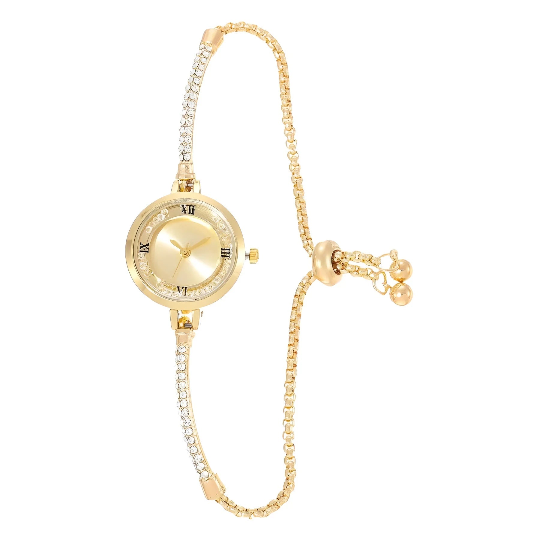 2024 Fashion Women's Wristwatch Gold Bracelet Small Dial Elegant Watch New Cute Women Steel Bracelet Watch Quartz Wristwatch