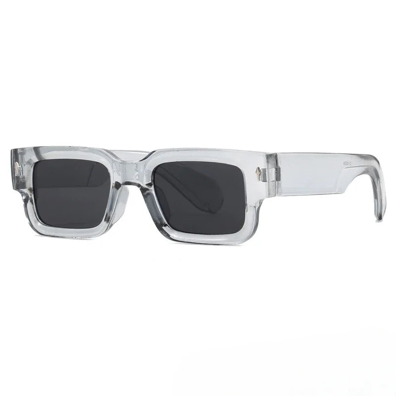 Retro Men Square Sunglasses for Women Vintage Luxury Rivet Designer Sun Glasses Fashion Arrow Shades UV400 Eyeglasses
