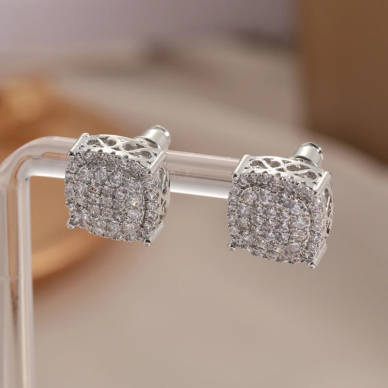 Square Stud Earrings – 11 Finishes