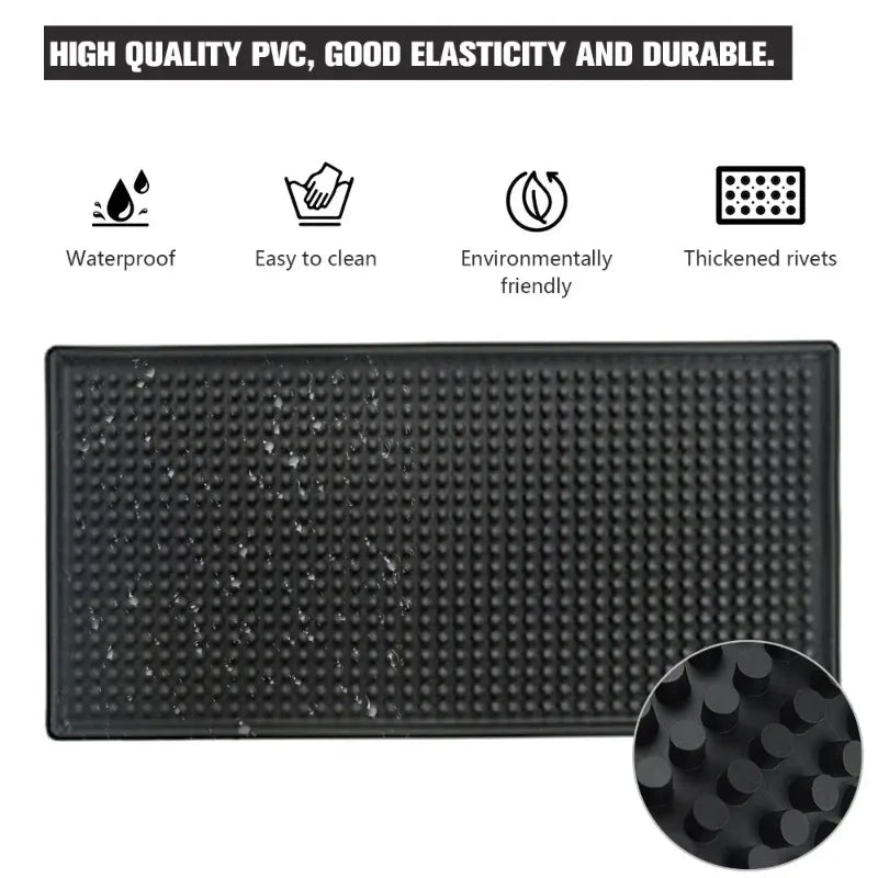 Bar Mat Rubber Dish Drying Mat Countertop Non Slip Mats Heat Resistant Cup Mat Bartending Cafe Mats Home Kitchen Accessories