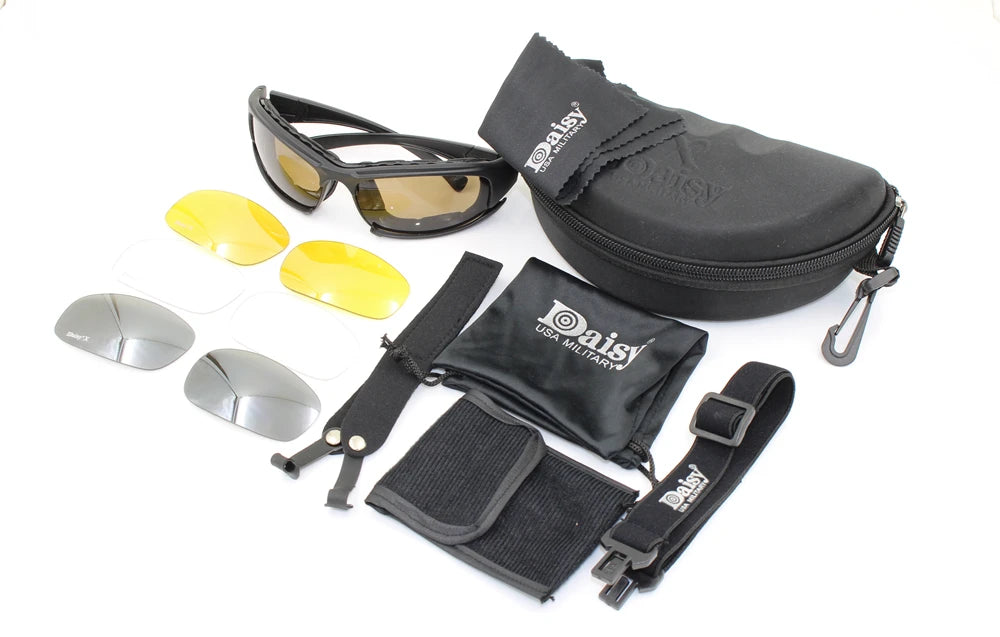 Daisy X7 Glasses Men Military Polarized Sunglasses Bullet-Proof AirSoft Shooting Gafas Smoke Lens Motorcycle Cycling Goggles