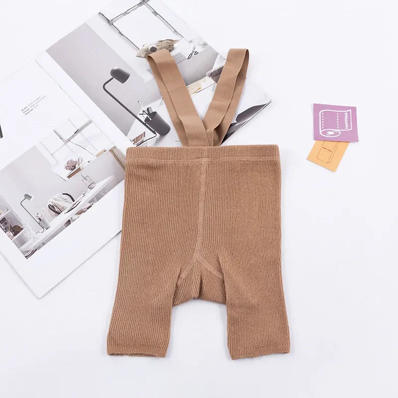 2026 Spring Summer Baby Shorty Tights New Soft Cotton Knit Kids Children Boy Girl Shorts Suspenders Tights