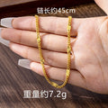 Luxury 24K 9999 Pure Gold real gold Women's Necklace