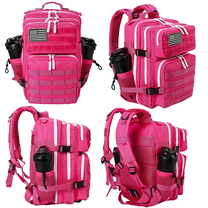 LHI 25L Tactical Backpack for Women Fitness Athlete Gym Out Bag  Small Outdoor Sports Travel Rucksack with Bottle Holder