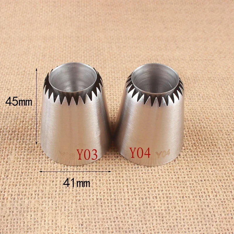 1-4pcs Sulta Ne Ring Cookies Mold Sultan Tube Icing Piping Nozzles For Decrating Cake Big Size Russian Pastry Tips Dessert Decor