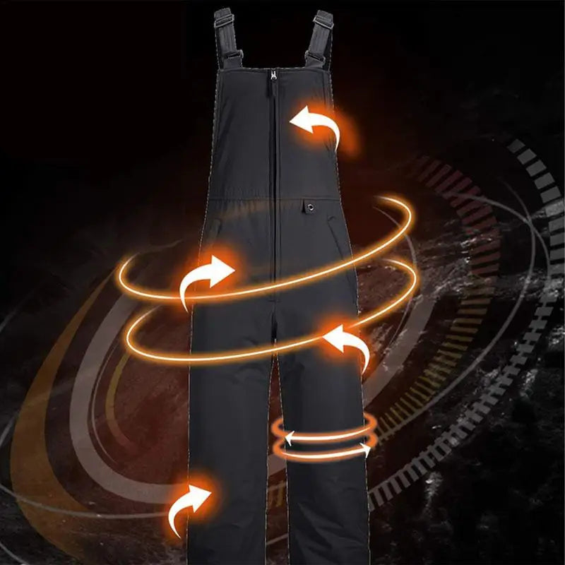 Insulated Ski Pants Overalls Ripstop Warm Insulated Snowboard Overalls Comfortable Snow Bibs Ski Pants For Men & Women S-4XL