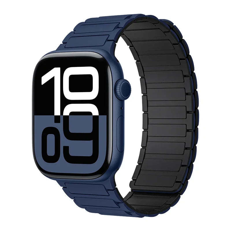 Magnetic Silicone Band for Apple Watch Ultra 3 2 49mm 46mm 42mm 45mm 44mm 40 41mm Strap IWatch Series 11 10 9 8 7 6 SE Bracelet