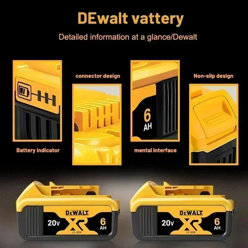Original Dewalt 20V Battery, 2.0Ah-9.0Ah Battery DCB200 DCB609 DCB206 DCB606 DCD805 For Dewalt Power Tool Replacement Battery