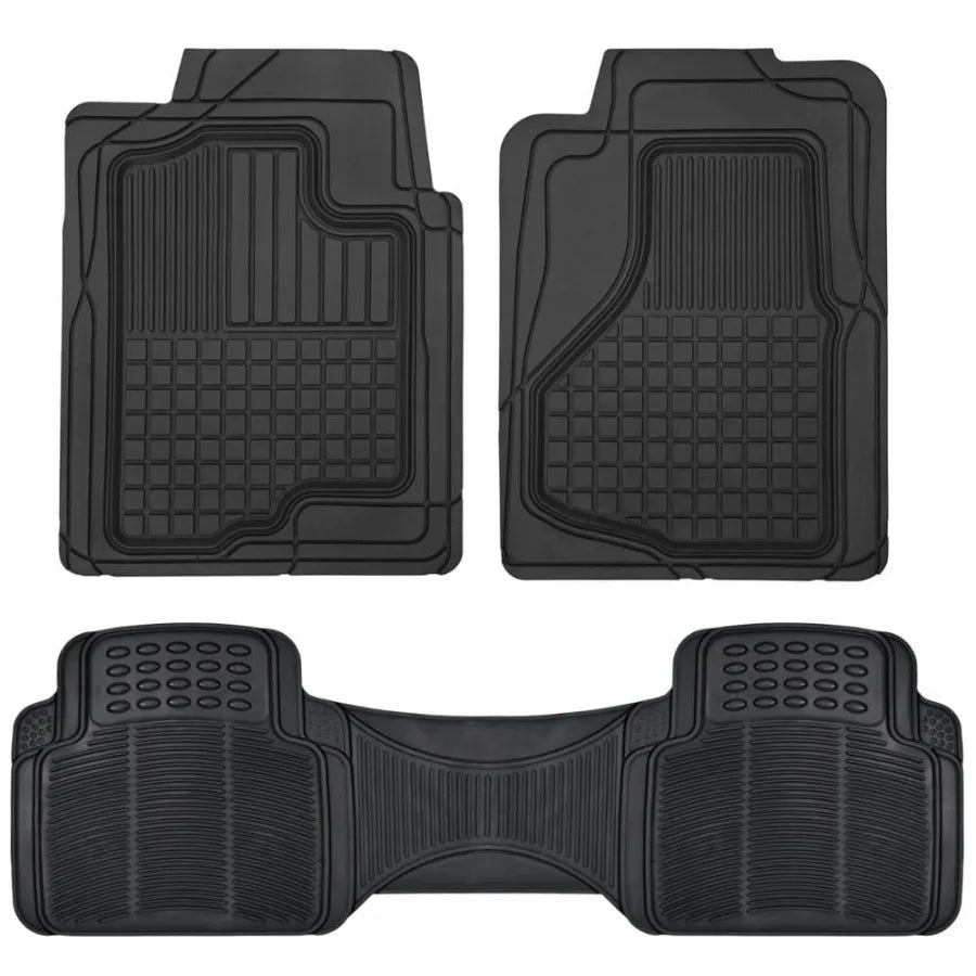 All Weather Semi-Custom Fit Heavy Duty Rubber Floor Mats for Auto Car Truck Van SUV 2 Front and Rear Liner