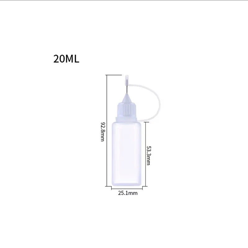 100-5ML Needle Tip Glue Applicator Plastic Bottle Essential Oil Injection Pigment Bottle Mobile Phone Dropper Repair Tool