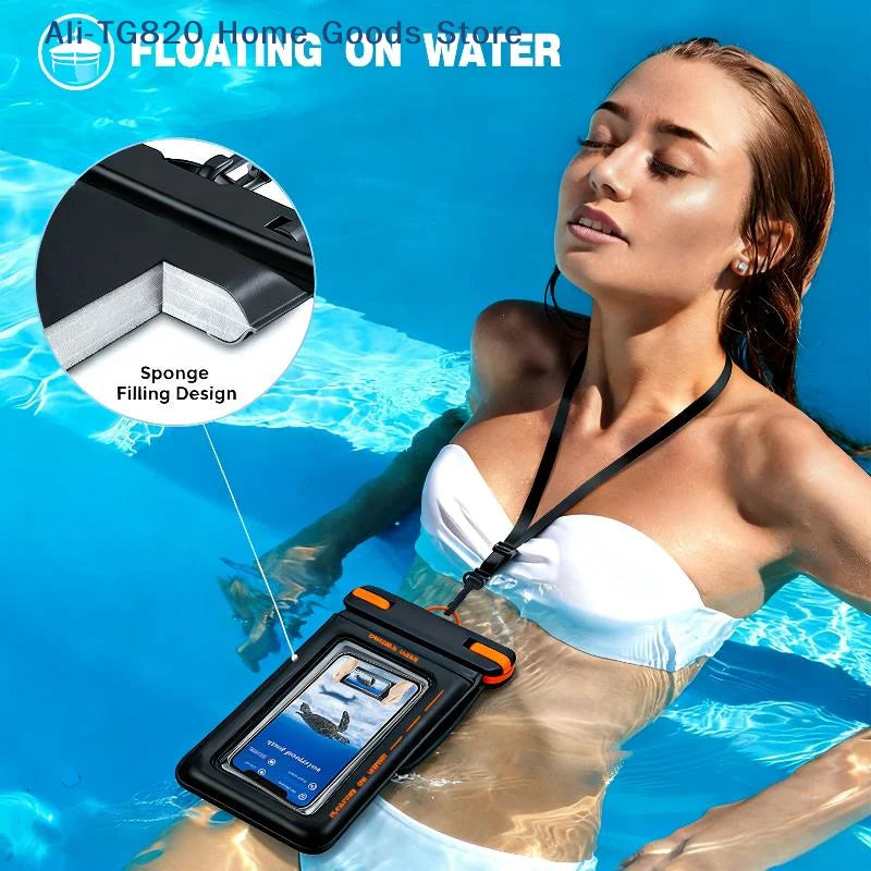 [TG820]Waterproof Phone Pouch Double Space, Floating Waterproof Phone Case With Lanyard For  17 Pro Max 16 15 14 S26 S25