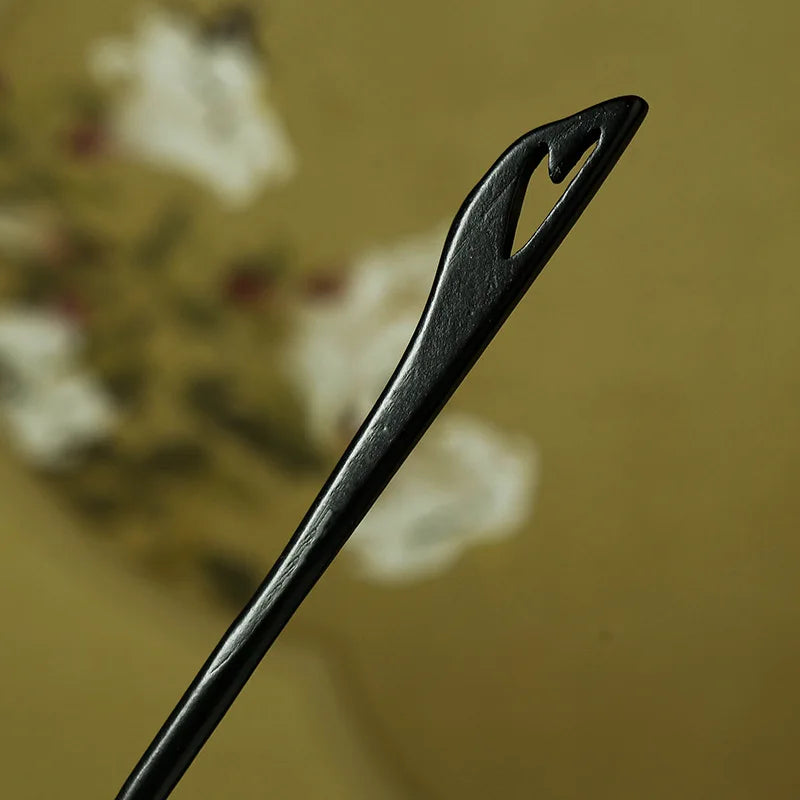 Antique Style Imitation Ebony Hairpin Plain Hairpin Simple Style Retro Hanfu Qipao Accessories for Women