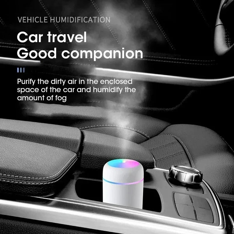 Mini USB Portable Spray Humidifier Atomizer Small Desktop for Car with Essential Oil Aromatherapy Mister