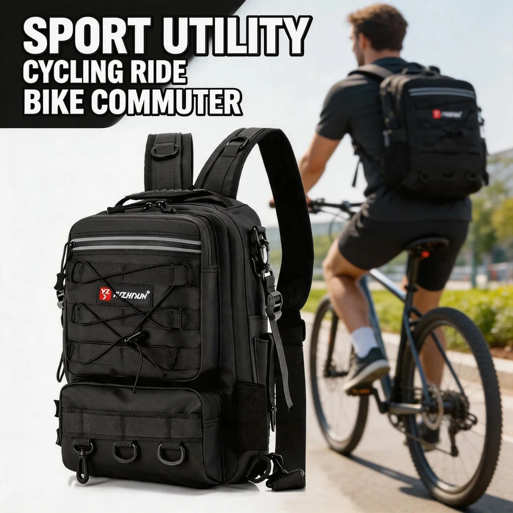 25L Lightweight Fishing Daypack Hiking Travel Backpack with Chest Strap, Ideal for Outdoor Adventures and Commuting