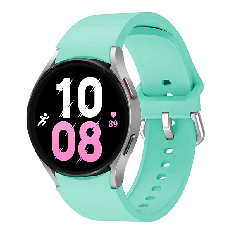 official Silicone Strap For Samsung Galaxy Watch 5 4 44mm 40mm/4Classic 46 42mm Wrist 20mm Bracelet Galaxy Watch 5 Pro 45mm Band