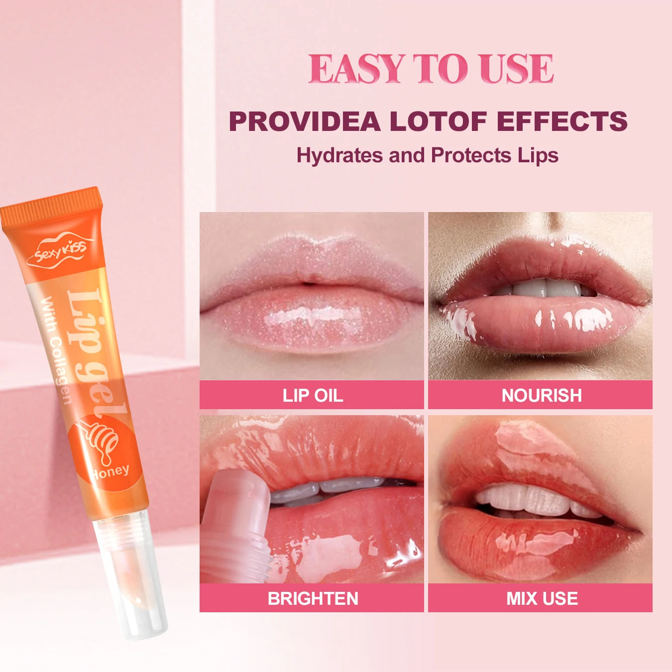 24PCS Luxury Gift Set Lip Balm Jelly Set Hydrating and Glossy for Dry Lips Valentine's Day Gifts Perfect Present for