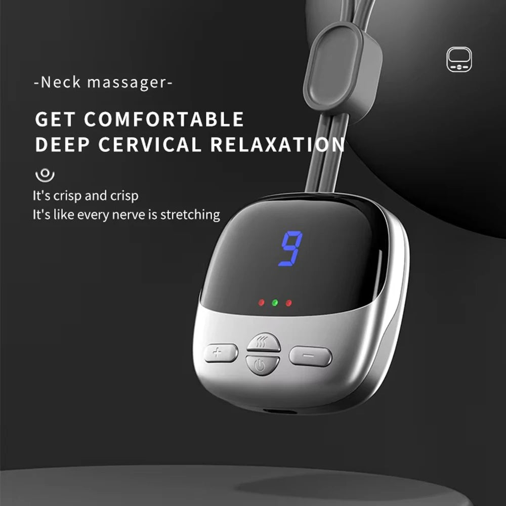 NEW Mini Smart Hanging Neck Shoulder Cervical Spine Massager Mini Portable Hot Compress Neck Artifact Dredging Neck Protector