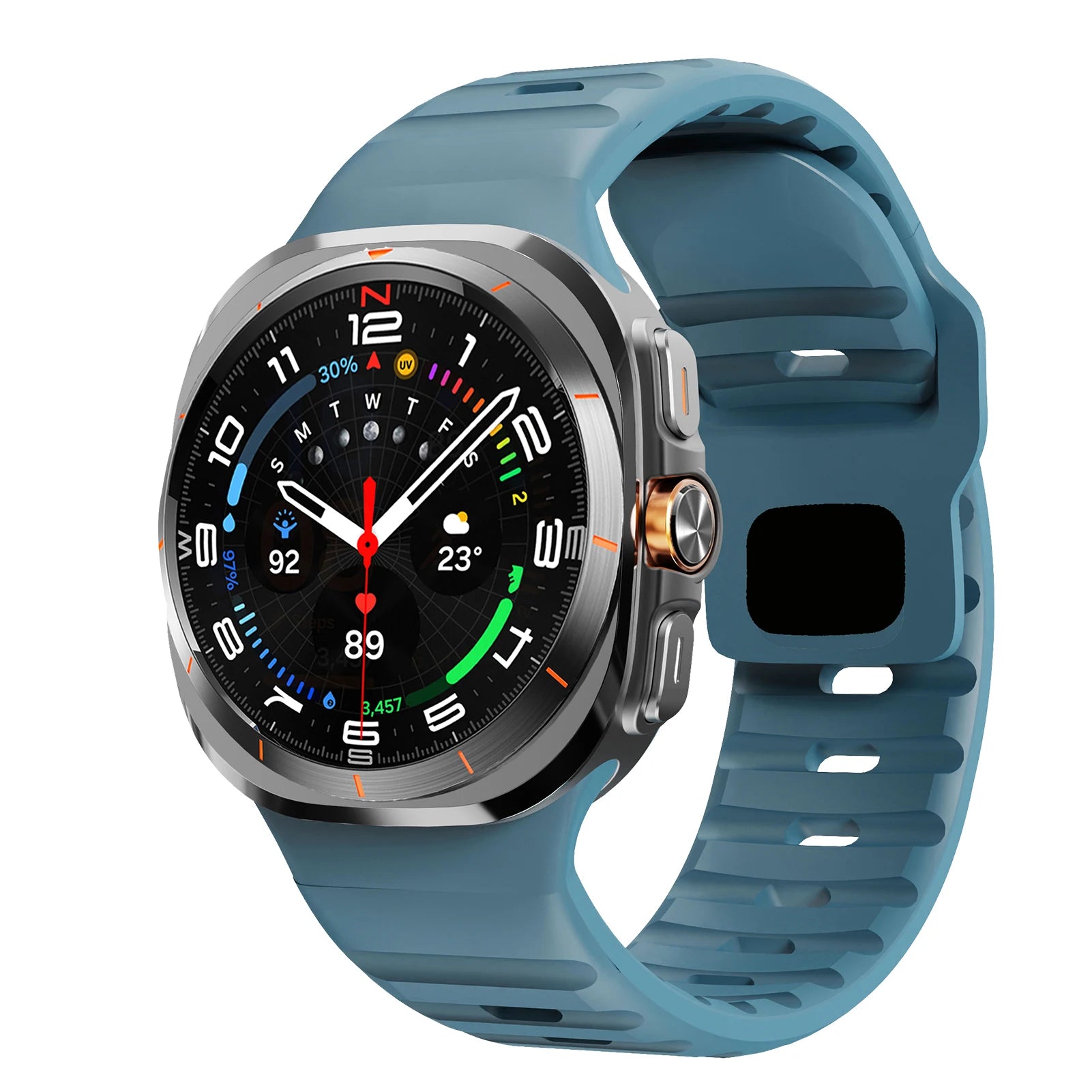 For Samsung Galaxy Watch 7 Ultra Strap 47mm Accessories correa Sport Silicone Bracelet For Samsung Galaxy Watch ultra band 47 mm