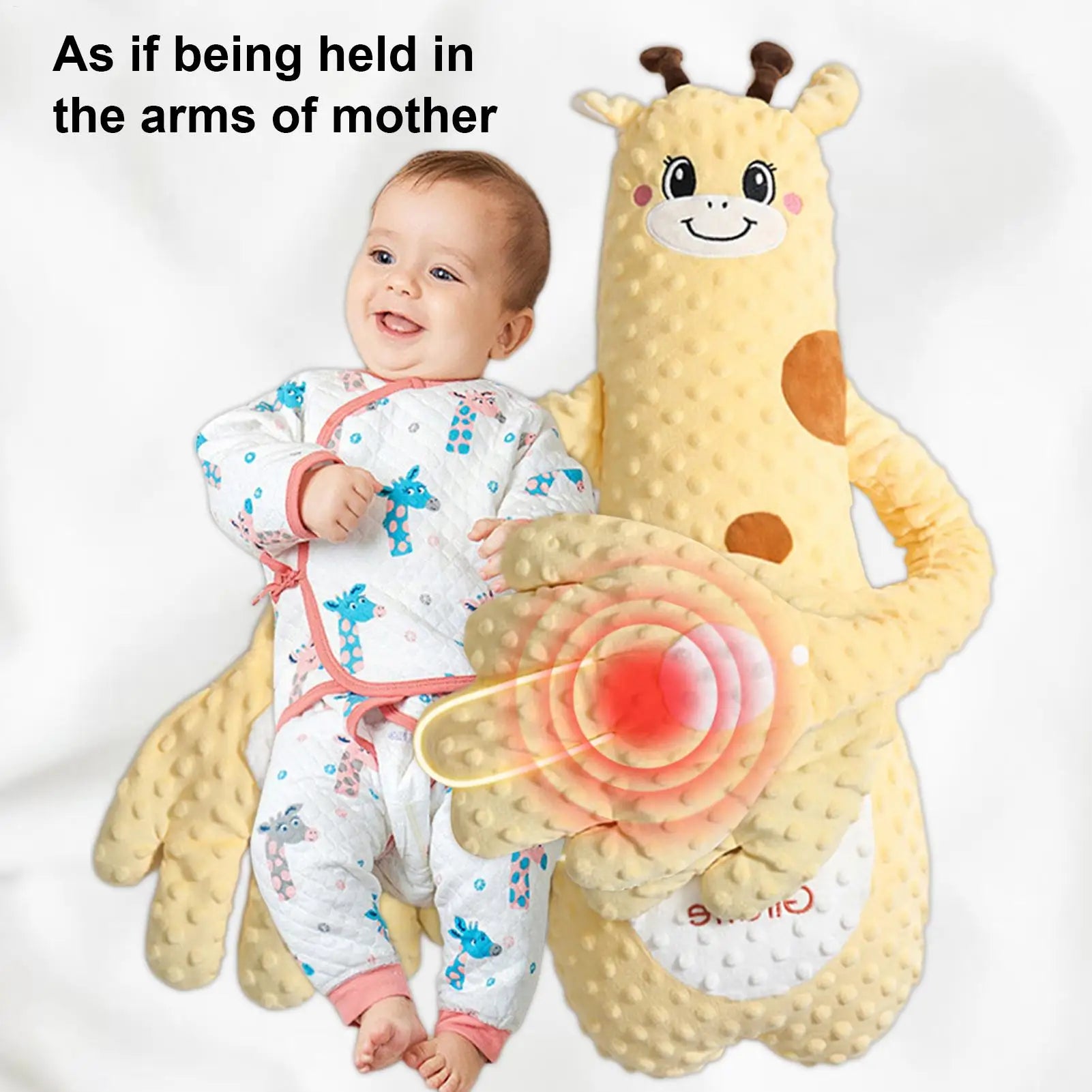 Baby Sleep Toy Baby Patter with 3 Adjustable Modes Interactive Stuffed Animal Shape Cushion Cozy Companion for Car Seat Nursery