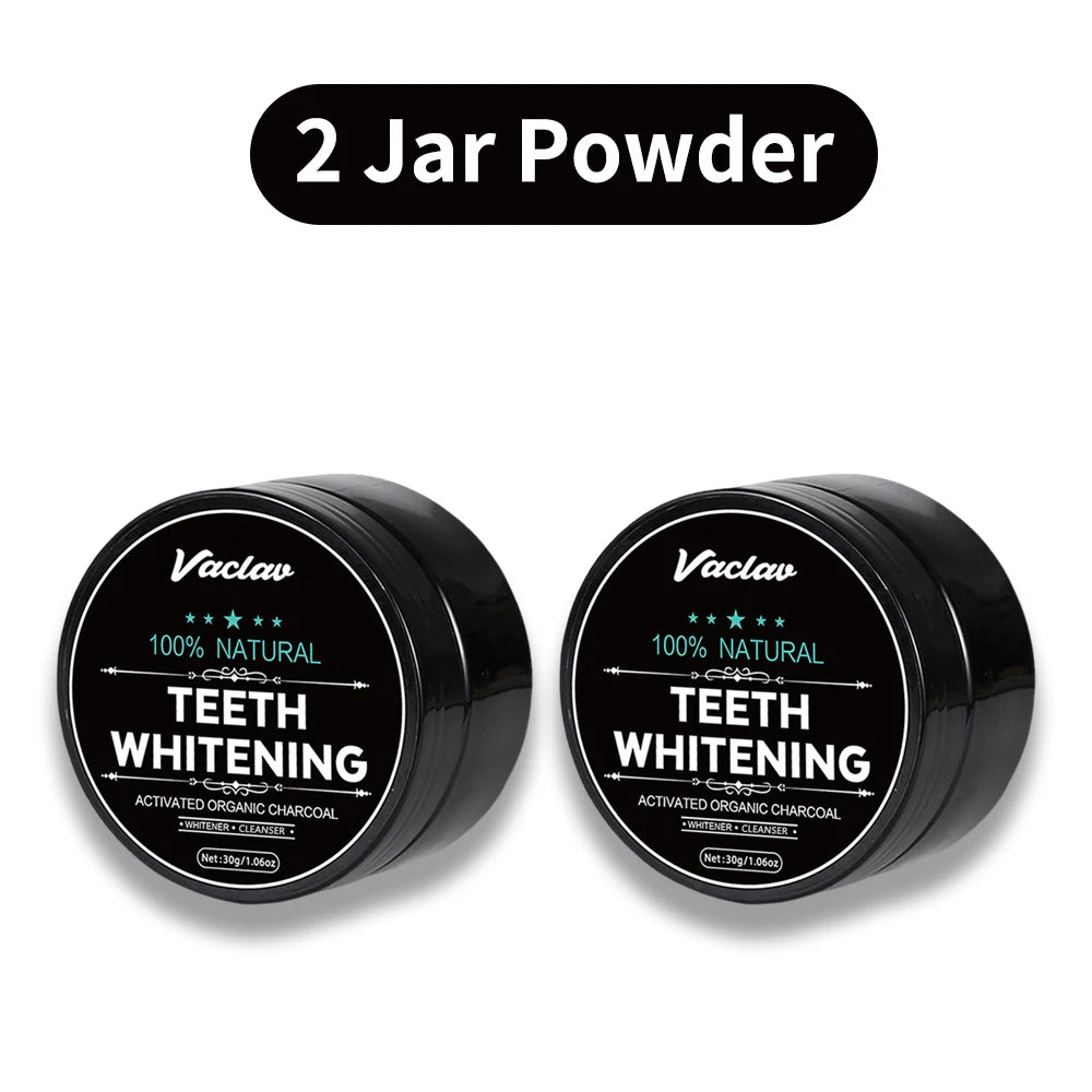 Vaclav Activate Charcoal Teeth Whitening Powder Bamboo Charcoal Teeth Cleaning Powder Natural Whitener Deep Clean Remove Stain