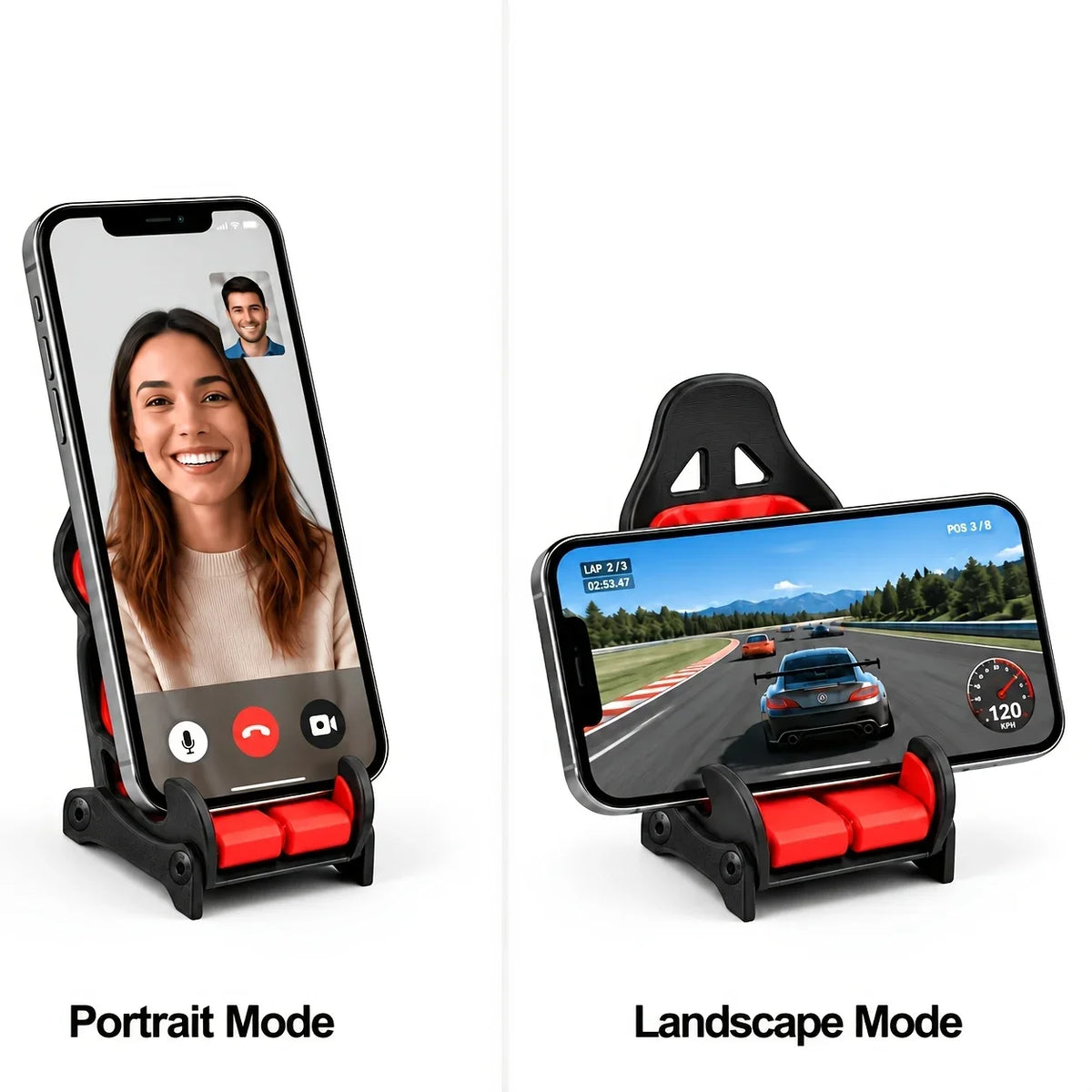 Racing Seat Mobile Phone Holder for Video Watching and desktop universal desktop Smartphone Holder