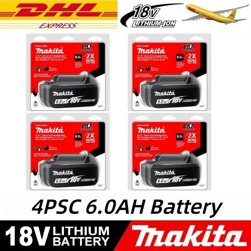 100% Genuine 18V Makita 6Ah Makita Battery BL1840 BL1830B BL1850B  Replacement Lithium Battery