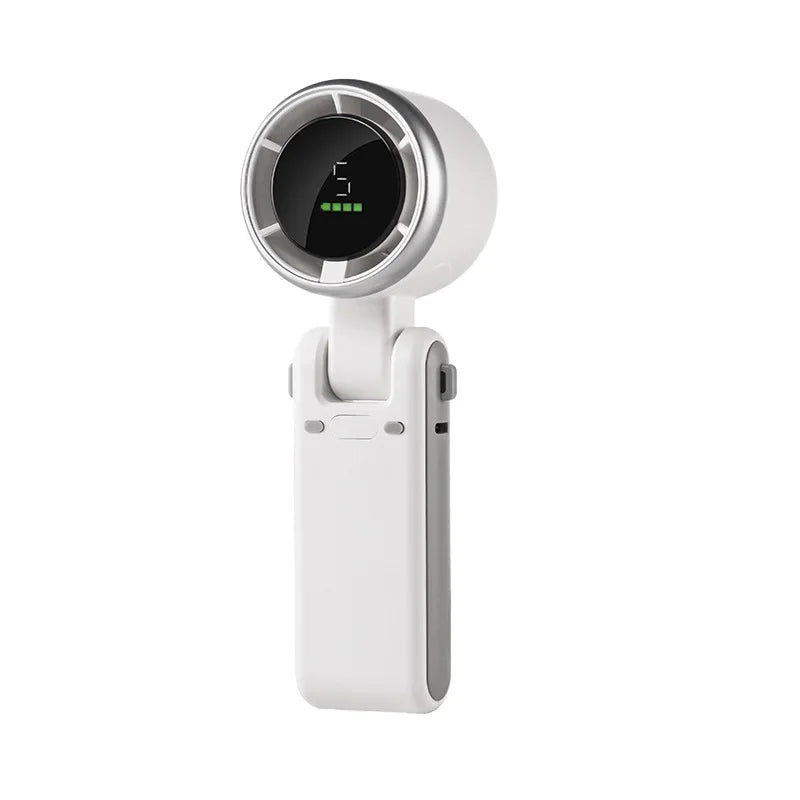 2026 New Hanging Neck Outdoor 180 Degree Folding Desktop Mini Fan Hand-held Folding High-speed Powerful Turbo Fan