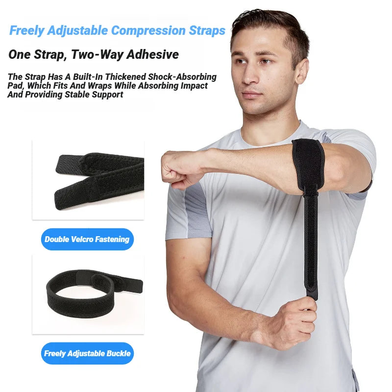 1Pc Sports Adjustable Elbow Brace Compression Arm Support for Tennis Golf Basketball Volleyball Unisex Fitness Tool