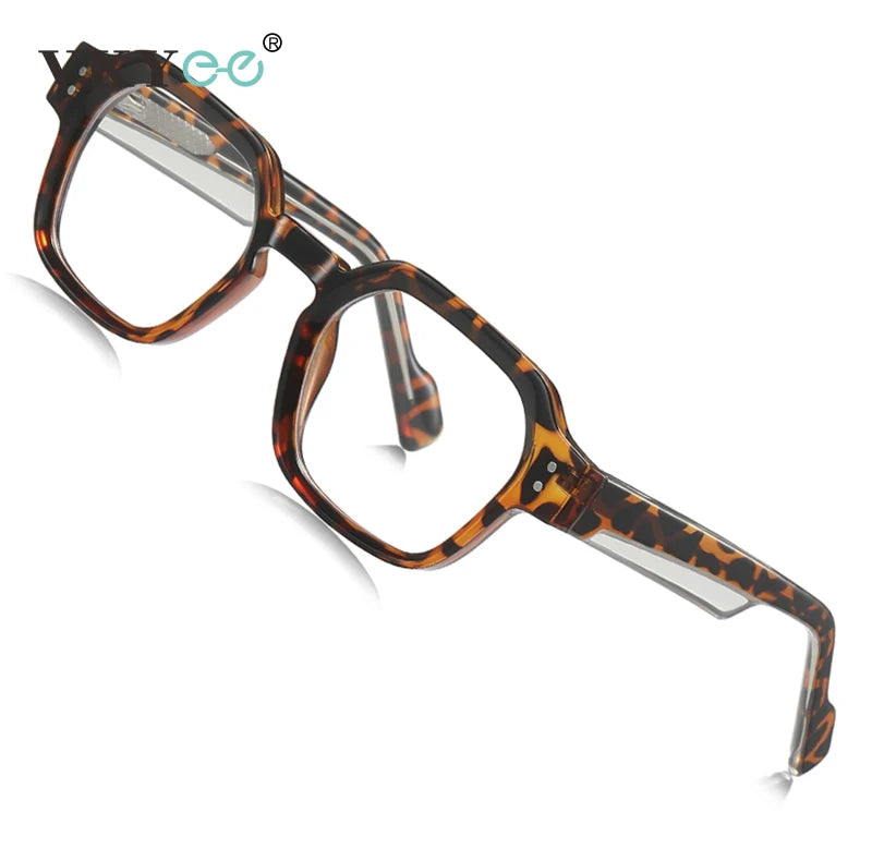 VICKY New Fashion Geometric Square Simple Design Men's and Women's Anti-Blue Light Glasses Customizable Prescription LS105
