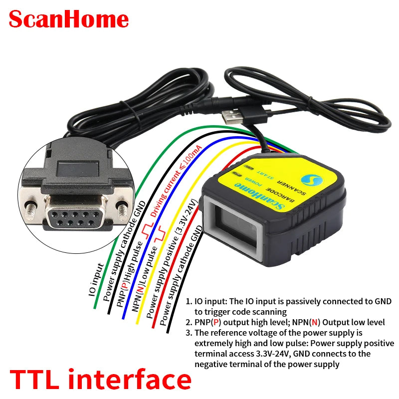 Embedded Barcode Scanner BarCode Reader Code Reader Fixed Mounted Code Engine Module USB 1D/2D QR PDF417 Code ScanSH-400