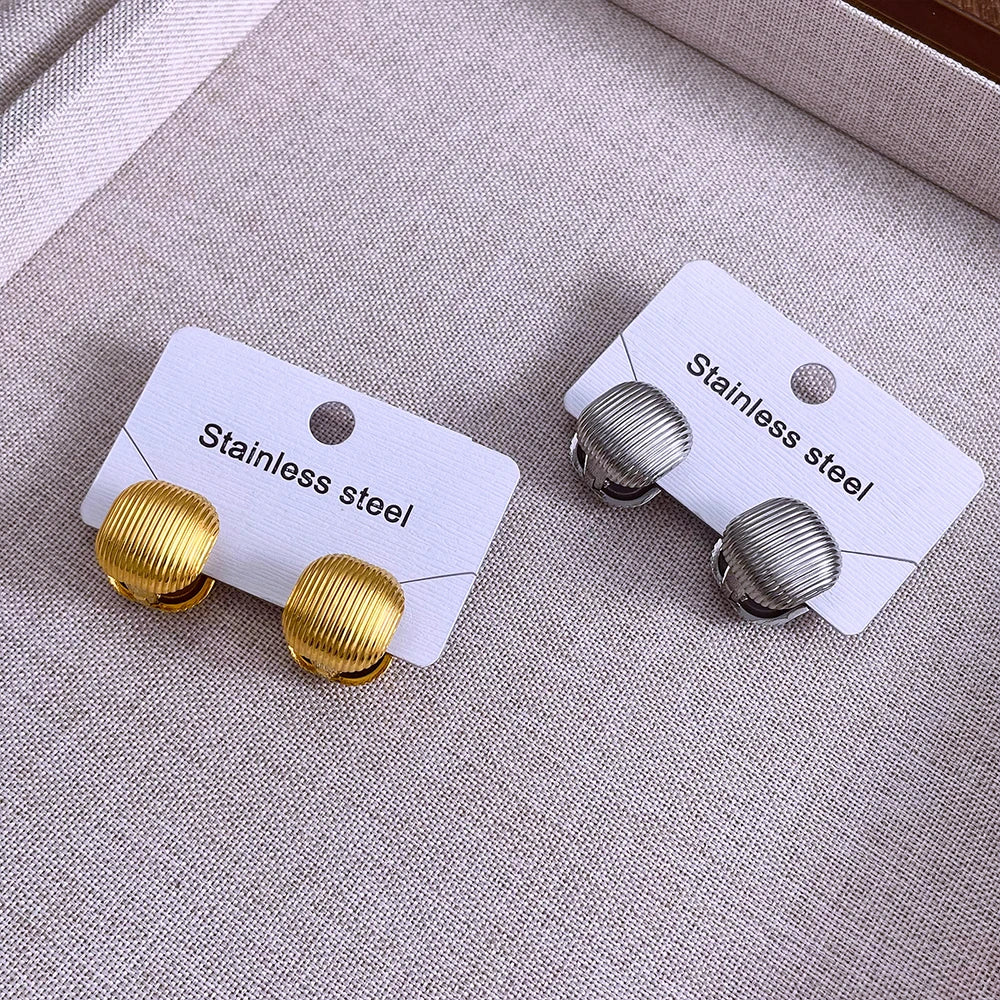 316l Stainless Steel Vintage-Inspired Waterproof Stud Earrings Personalized Charm Fashion Jewelry Accessories Bijoux Gift