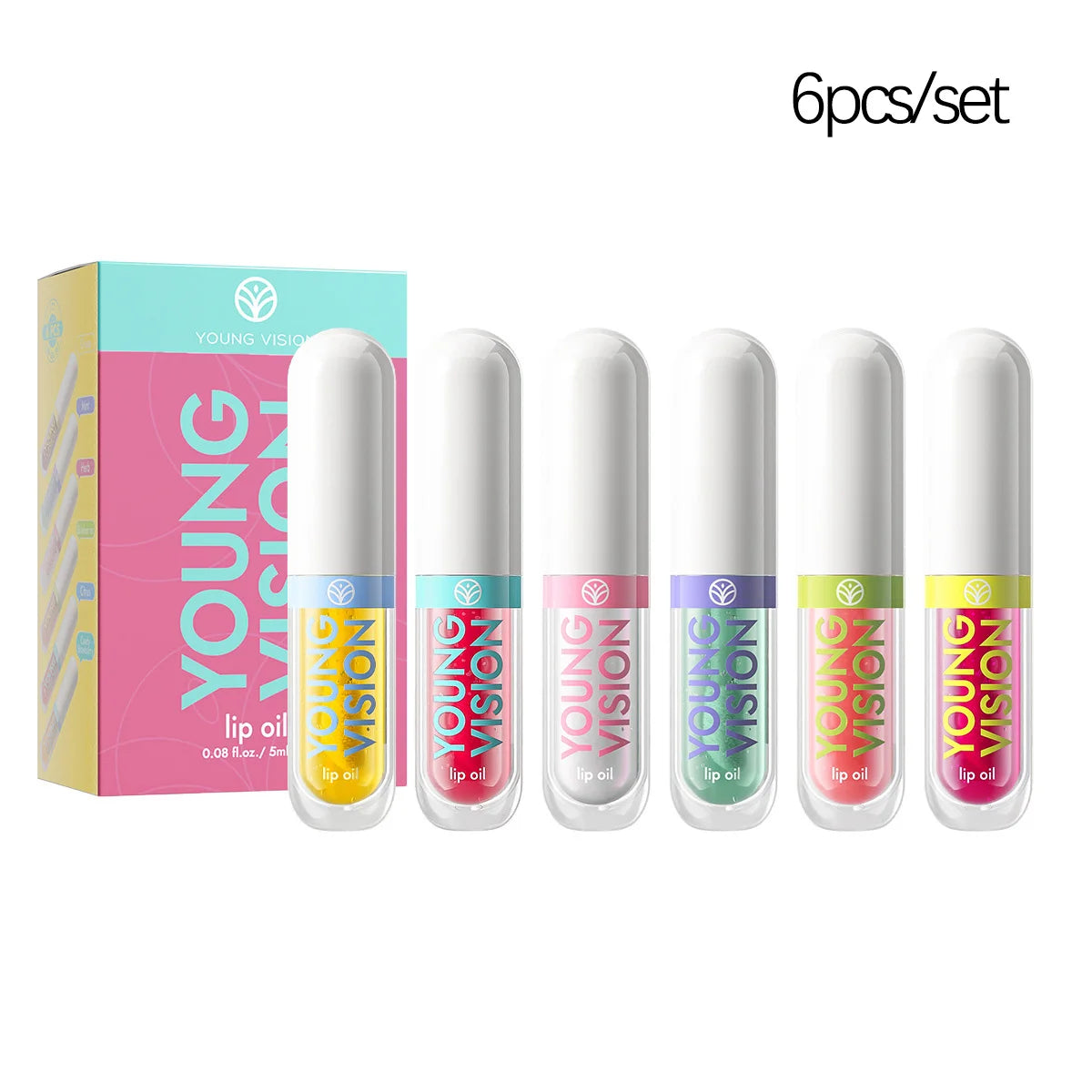 6 packs Fruit Color Changing Lip Glaze moisturizes, brightening, protects lips and fade lip lines lip gloss