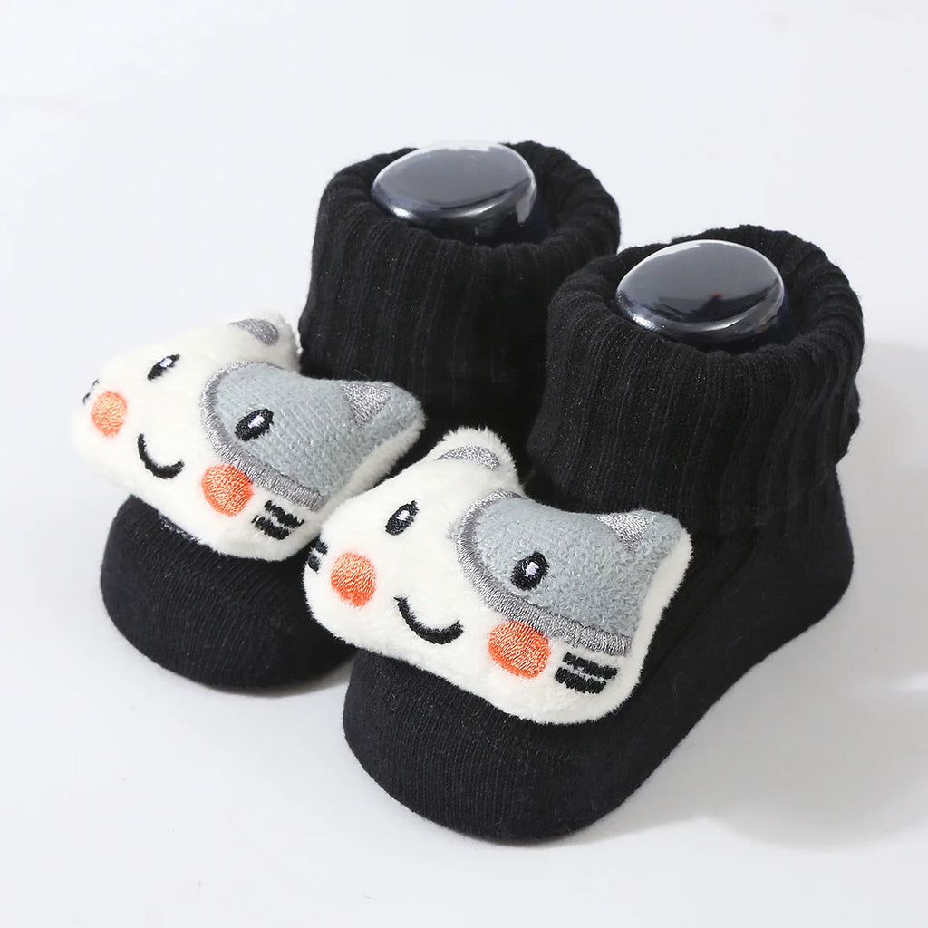 Baby Socks Spring and Autumn Soft Cotton Newborn Baby Socks in The Tube Cartoon 3D Doll Infant Boys Girls Socks 0-6 Months