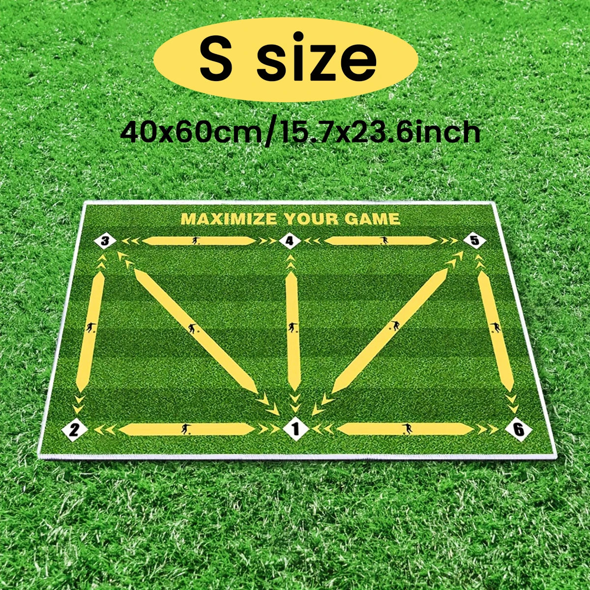 1Pc Soccer Ball Control Training Mat | Stable and Silent Rubber Base | Digital Guidance Design,Improve Ball Sense,Daily Training