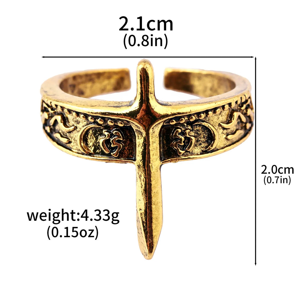 Game Dark Souls Rings for Men Vintage Havel's Demon's Scar Chloranthy Serpent Leo Darkmoon Ring Halloween Jewelry Gift