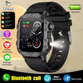 2025 New Military Smart Watch Men IP67 3ATM Waterproof Outdoor Sports Fitness Tracker Health Monitor 1.44Inch BT Call Smartwatch
