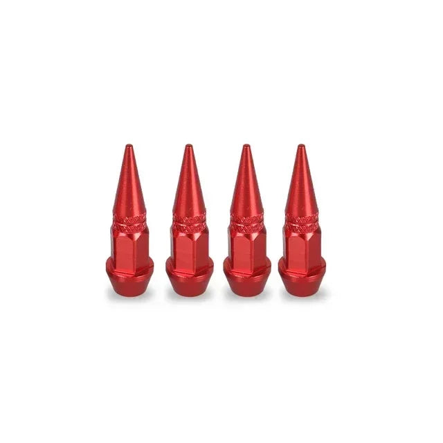 Car Universal NEW 4pcs Bullet Head Screws Valve Caps Personalized Modifications Pointed Valve Tips Bicycle and Motorcycle Tires