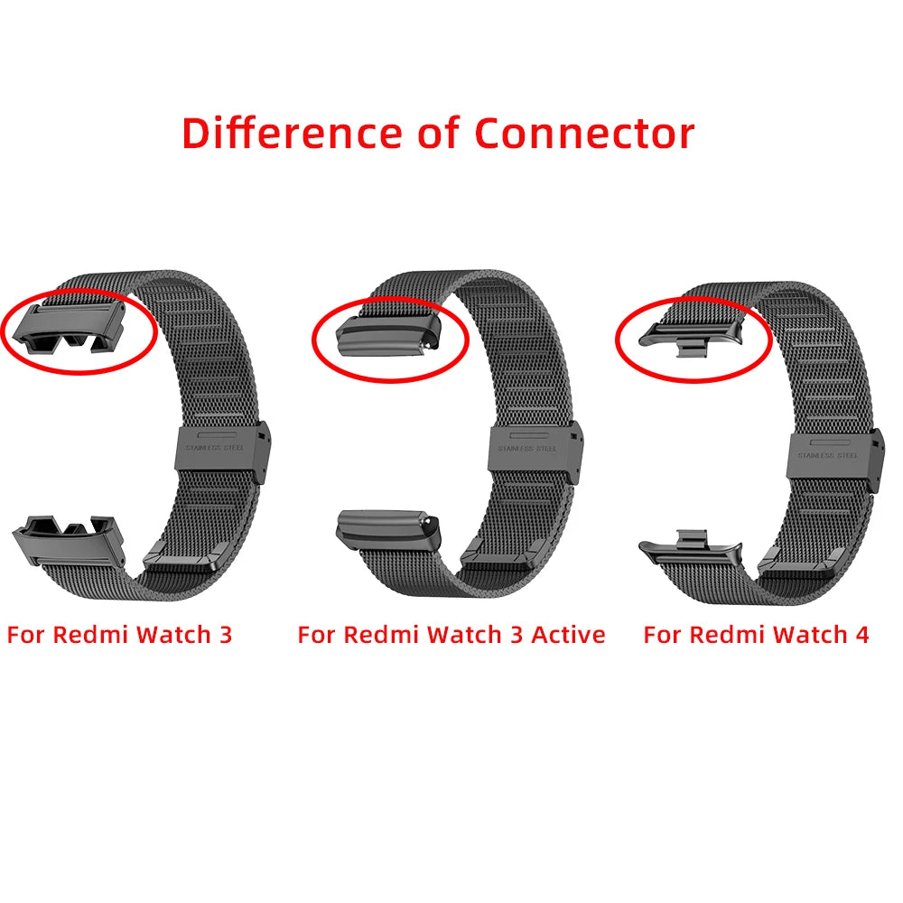 Redmi Watch 6 5 4 Strap For Xiaomi Redmi Watch 4 Smartwatch Stainless Steel Bracelet for Red Mi 5 Replacement Watchband